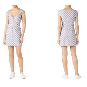 Saylor Dress Women Large Purple Plaid Gingham Hadleigh Mini MSRP$225 Preppy Boho